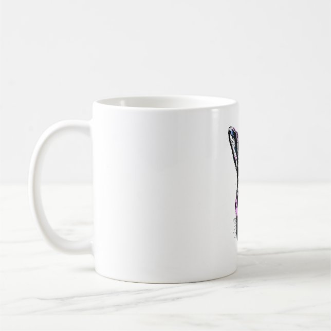 Groovi Rabbit Bunny Face With Sunglasses Easter Coffee Mug (Left)
