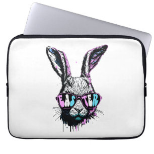 Groovi Rabbit Bunny Face With Sunglasses Easter Laptop Sleeve