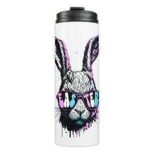 Groovi Rabbit Bunny Face With Sunglasses Easter Thermal Tumbler