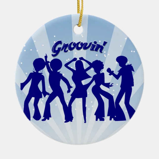 Groovin' Ceramic Tree Decoration (Front)