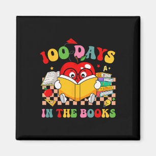 Groovy 100 Days In The Books Reading 100th Day Of  Magnet