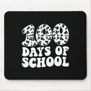 Groovy 100 Days Of School Cow Print 100th Day Scho Mouse Mat