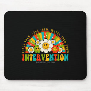Groovy 100 Days Of School Teacher Intervention Squ Mouse Mat