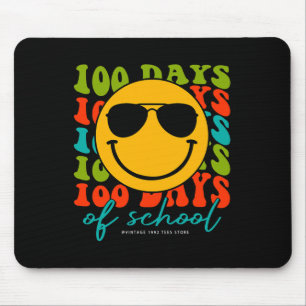 Groovy 100 Days Of School Teacher Kid 100 Days Sma Mouse Mat
