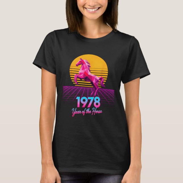 Groovy 2026 Horse Year 1978 48th Birthday Lunar La T-Shirt (Front)