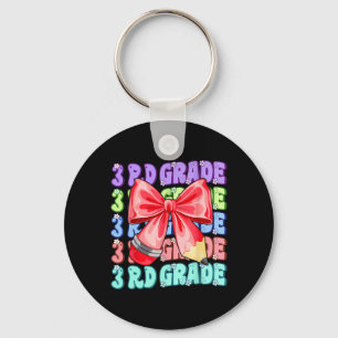 Groovy 3rd Grade Back To School First Day Of Third Key Ring