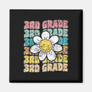 Groovy 3rd Grade Back To School First Day Of Third Magnet