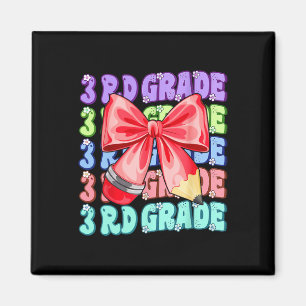 Groovy 3rd Grade Back To School First Day Of Third Magnet