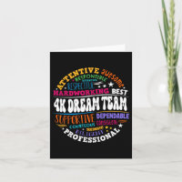 Groovy 4k Dream Team Teacher Kindergarten Kinder E