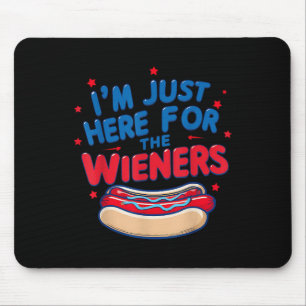 Groovy 4th Of July Hot- Dog I’m Just Here For The Mouse Mat
