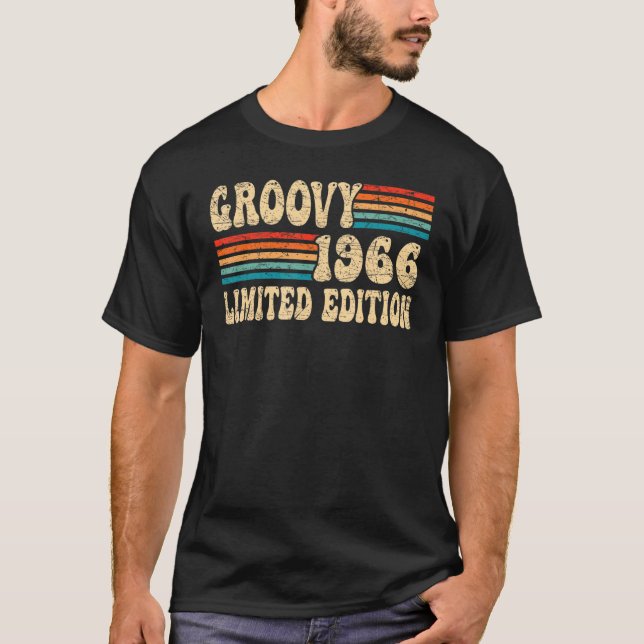 Groovy 56th Birthday 1966 56 Year Old Groovy 1966  T-Shirt (Front)