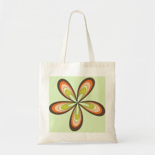 Groovy 60s 70s Hippie Flower Lime Retro Daisy Tote Bag