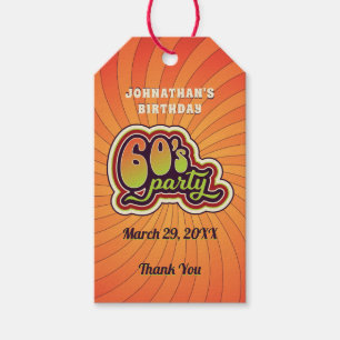 Groovy 60's Party Gift Tag