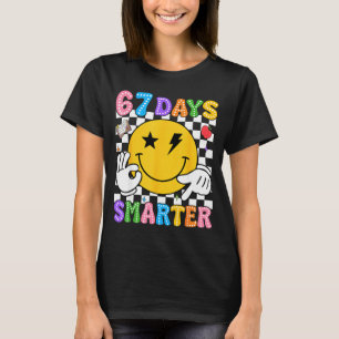Groovy 67th Day Of School Shirt 67 Days Smarter Te