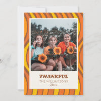 Groovy 70s Autumn Orange Brown Custom Photo