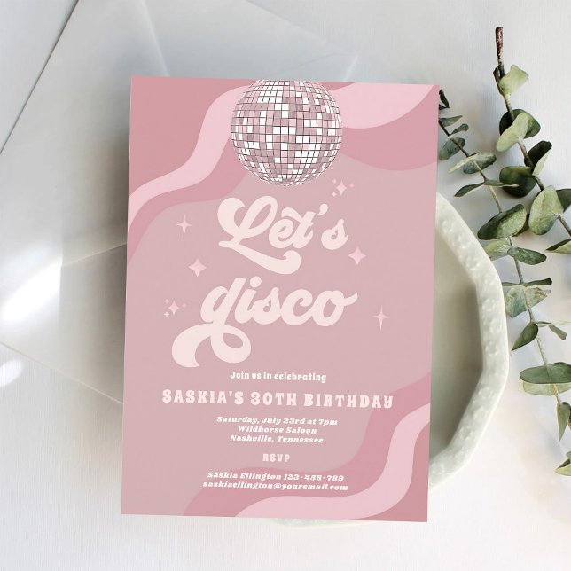 Groovy 70s Disco Birthday Invitation (Creator Uploaded)