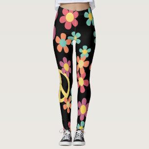 Groovy 70s Flower mod print Leggings