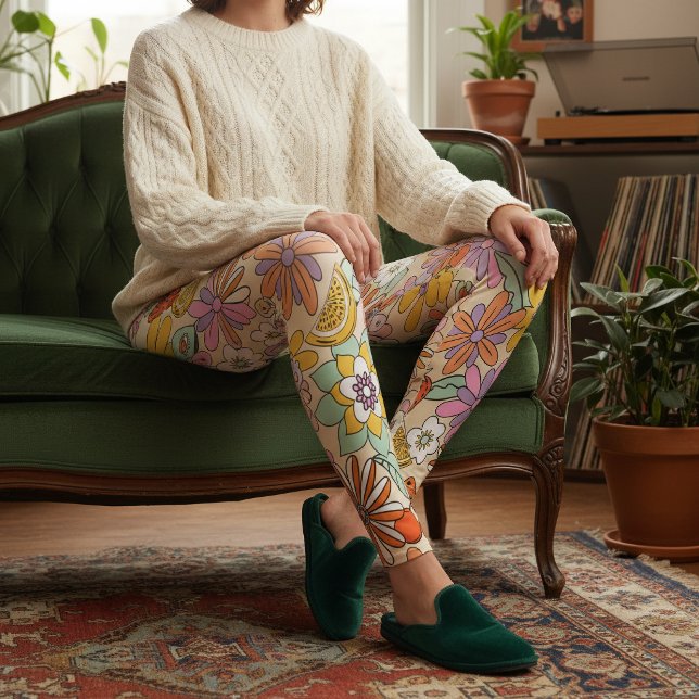 Groovy 70s Flower Power ID929 Leggings (Creator Uploaded)