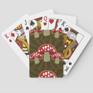 Groovy 70's Mushrooms Playing Cards