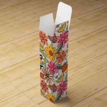 Groovy 70's, Orange, Pink, & Green Floral