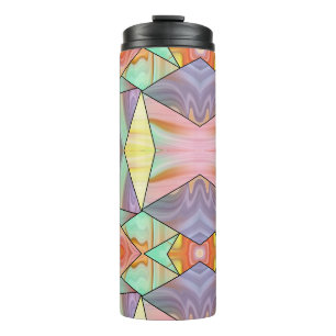Groovy 70s Pink purple and teal Marble pattern Thermal Tumbler