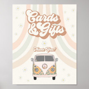 groovy 70s retro cards and gifts sign