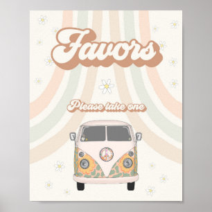 groovy 70s retro favours sign