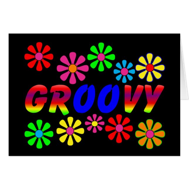 Groovy 70's Retro Flower Power Gifts (Front Horizontal)
