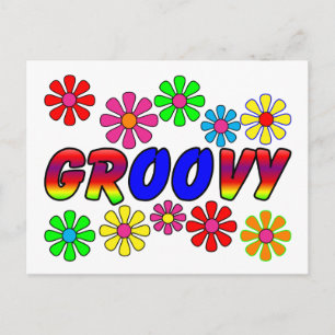 Groovy 70's Retro Flower Power Gifts Postcard