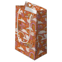 Groovy 70s Retro Hippie Peace Orange Bohemian