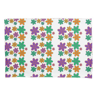 Groovy 70s Style Flower Tissue Paper Pillowcase