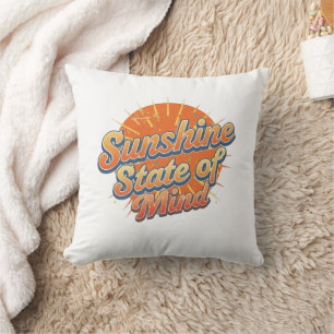 Groovy 70s Style Summer Sunset Cushion