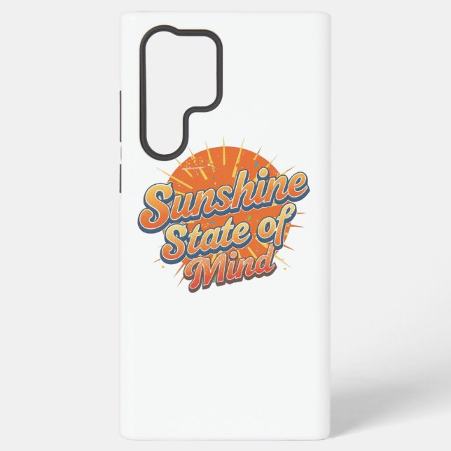 Groovy 70s Style Summer Sunset Samsung Galaxy S22 Ultra Case (Back)