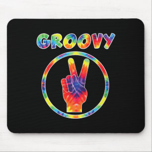 Groovy 70's Tie Dye  - Vintage Tee For Retro Party Mouse Mat