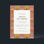 Groovy 70s Vintage Pink Yellow Floral Bat Mitzvah Invitation<br><div class="desc">Bring some groovy 70s vibes to your event with this fun retro inspired colourful bright orange,  pink,  and yellow Bat Mitzvah Invitation.</div>