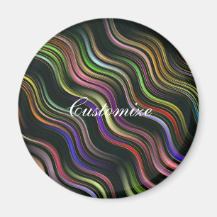 Groovy 70's wavy hippie psychedelic magnet