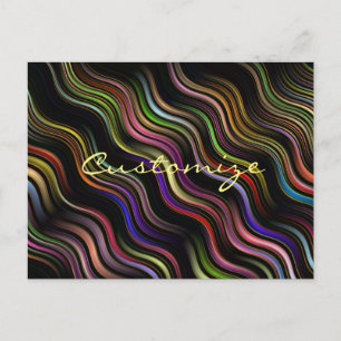 Groovy 70's wavy hippie psychedelic postcard