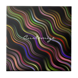 Groovy 70's wavy hippie psychedelic tile