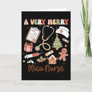 Groovy A Very Merry Micu Nurse Xmas Medical Intens Card