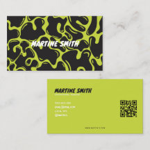 groovy abstract aesthestic modern business card