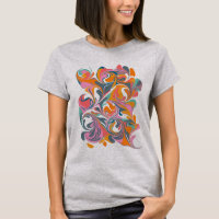 Groovy Abstract Colourful Marble Psychedelic Art