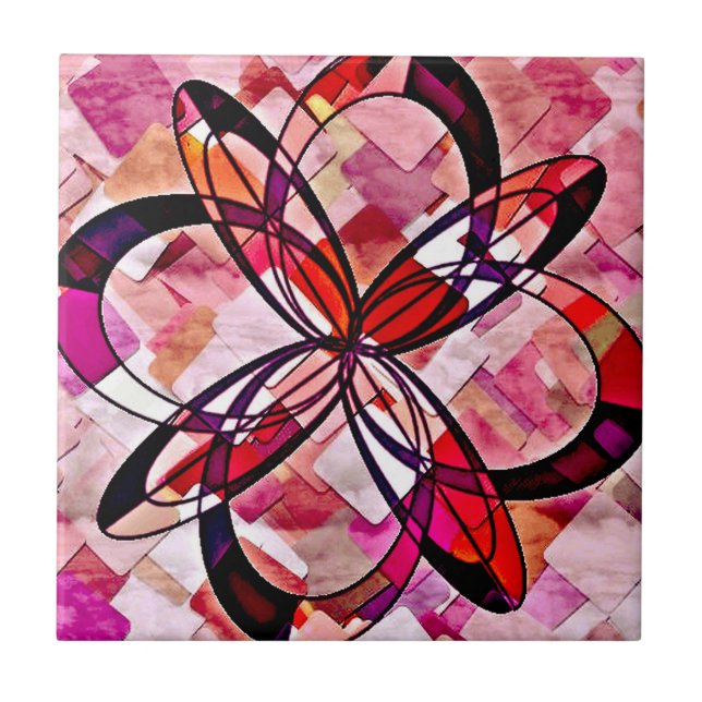 groovy abstract design tile (Front)