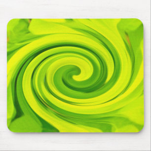 Groovy Abstract Green Liquid Art Swirl Painting Mouse Mat