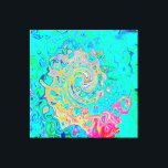 Groovy Abstract Retro Rainbow Liquid Swirl Canvas Print<br><div class="desc">This Original Digital Oil Painting by My Rubio Garden features a Groovy Abstract Retro Turquoise Blue and Rainbow Colours Liquid Swirl Painting with Aquamarine,  Red,  Yellow and Lime Green Accents. The result is a colourful,  groovy,  abstract design that you will love!</div>