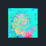 Groovy Abstract Retro Rainbow Liquid Swirl Canvas Print<br><div class="desc">This Original Digital Oil Painting by My Rubio Garden features a Groovy Abstract Retro Turquoise Blue and Rainbow Colours Liquid Swirl Painting with Aquamarine,  Red,  Yellow and Lime Green Accents. The result is a colourful,  groovy,  abstract design that you will love!</div>