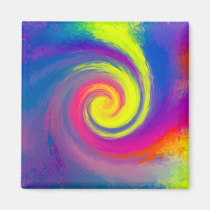 Groovy Abstract Spiral Swirl Magnet