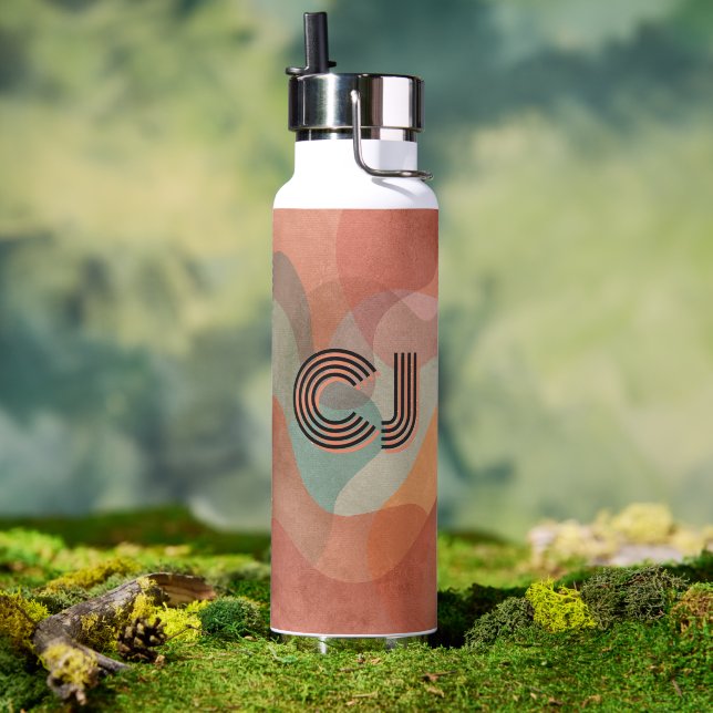 Groovy Aesthetic Abstract Water Bottle (Outdoor (Rotated))