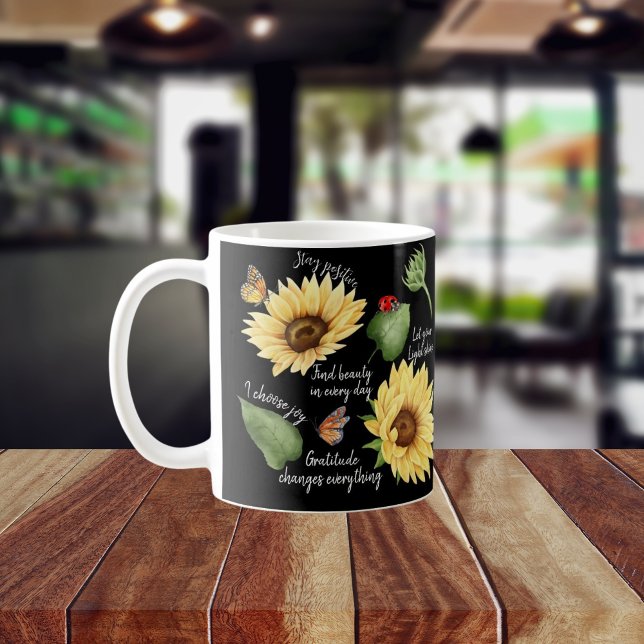 Groovy Affirmations Positive Floral Self Care Coffee Mug (Creator Uploaded)