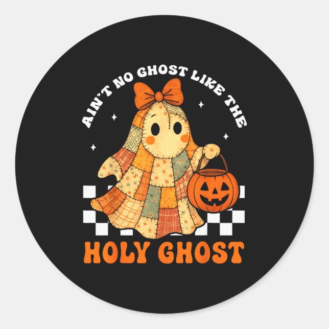 Groovy Ain’t No Ghost Like The Holy Christian Hall Classic Round Sticker (Front)