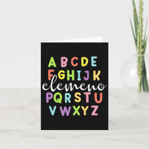 Groovy Alphabet Abc Elemeno Back To School Teacher Card